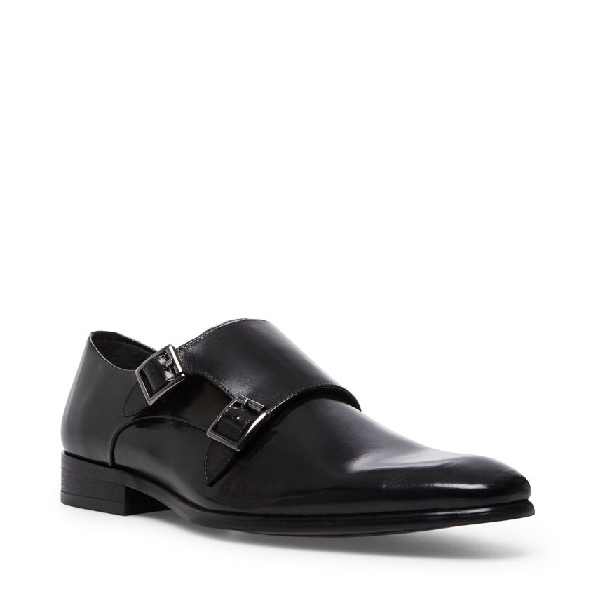 Loafers Steve Madden Beaumont Cuero Hombre Negras | ES PV04SE